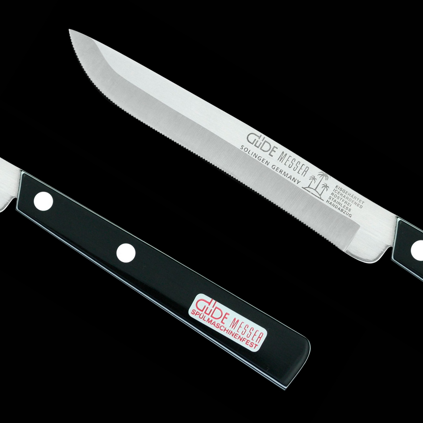 Gude Universal Knife Set 6-Piece With Black / White Hostaform Handle - Kitchen Universe