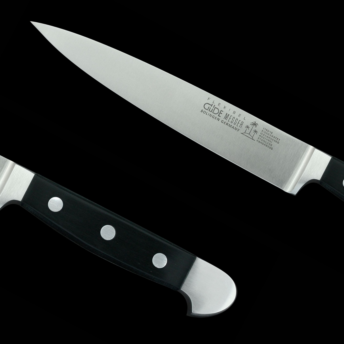 Gude Alpha Fillet Knife With Black Hostaform Handle, 7-in - Kitchen Universe