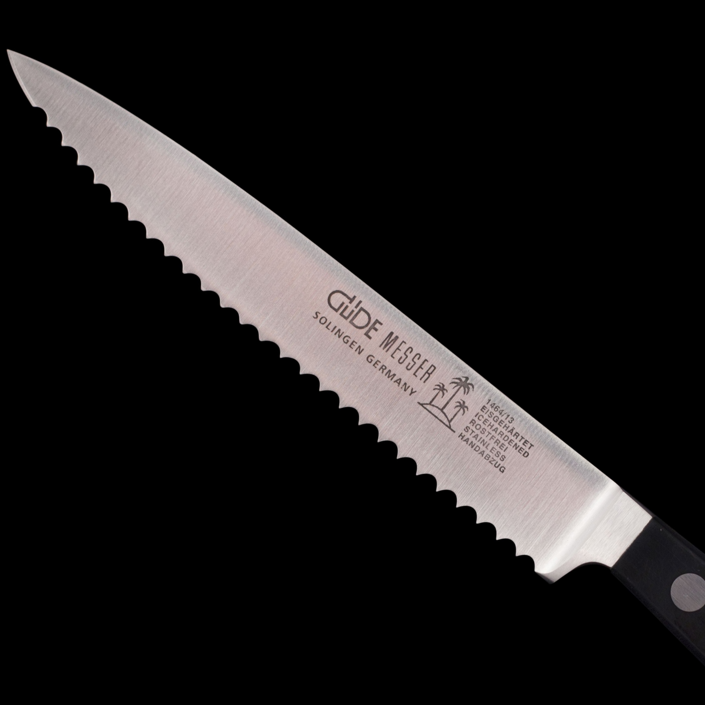 Gude Alpha Tomato Knife With Black Hostaform Handle, 5-in - Kitchen Universe