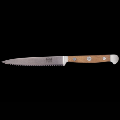 Gude Alpha Olive Tomato Knife With Olivewood Handle, 5-in. - Kitchen Universe