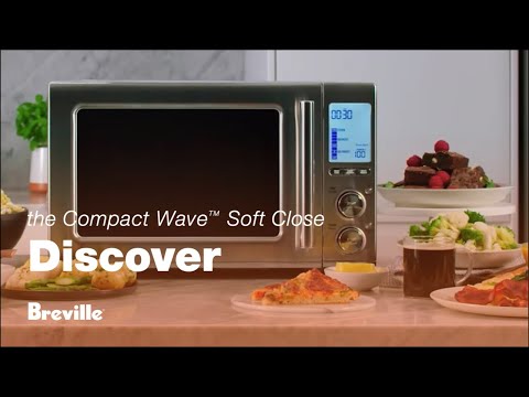 Breville Brushed Stainless Steel Compact Wave Soft Close Microwave