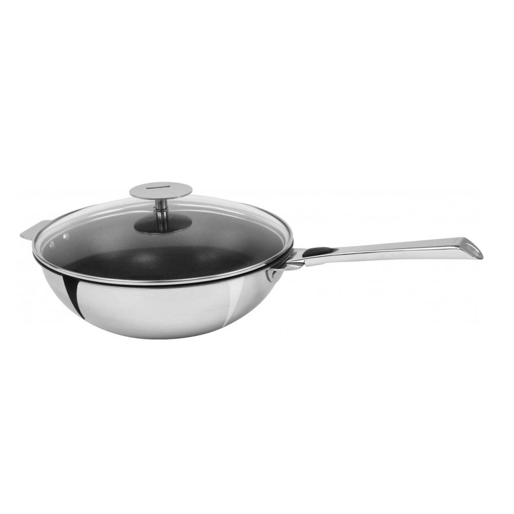 Cristel Casteline Multiply Stainless Wok With Lid - Kitchen Universe