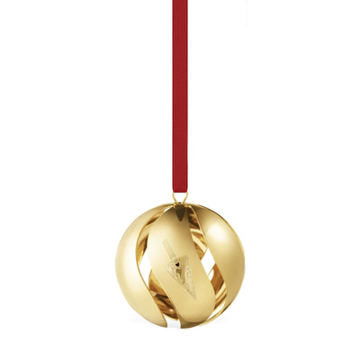 Georg Jensen 2022 Holiday Ball Gold Ornament - Kitchen Universe