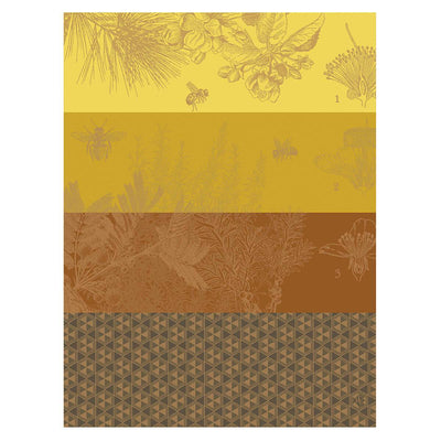 Le Jacquard Francais Miel De Fleurs Tea Towel, 24 x 31-in, Orange - Kitchen Universe