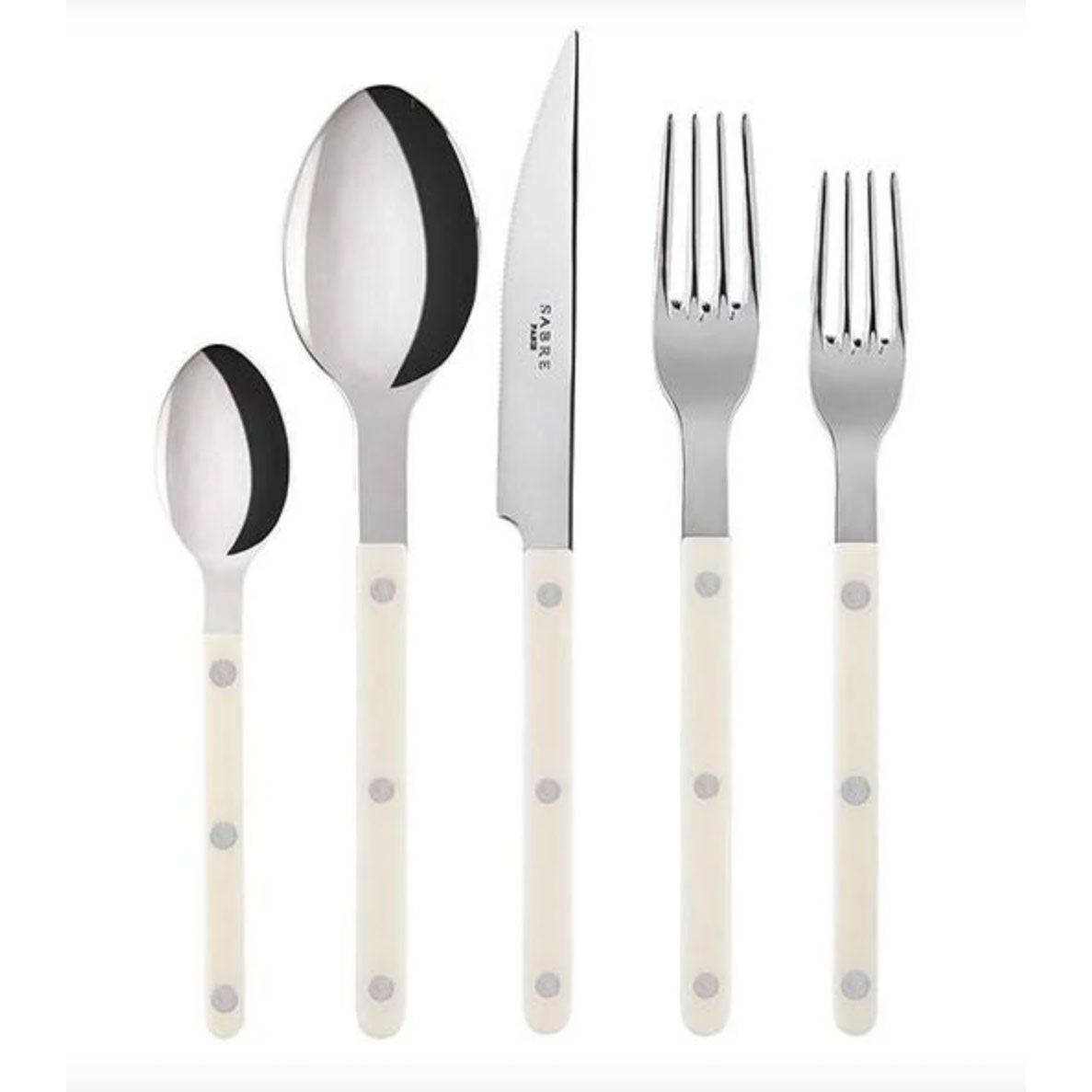Sabre Bistrot 5Piece Flatware Set, Ivory Kitchen Universe