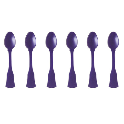 Sabre Honorine 6-Piece Demi-Tasse Spoon Set, Purple - Kitchen Universe