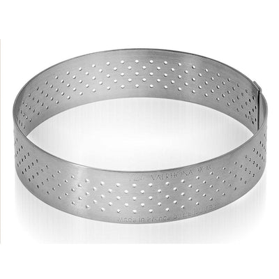 de Buyer Valrhona Stainless Steel Perforated Tart Ring, 4-in - Kitchen Universe
