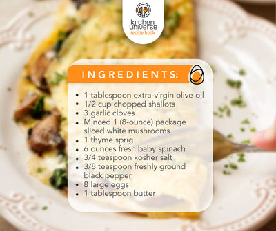 #KitchenReciep  Mushroom and Spinach Omelet