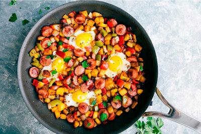 SWEET POTATO HASH WITH SAUSAGE