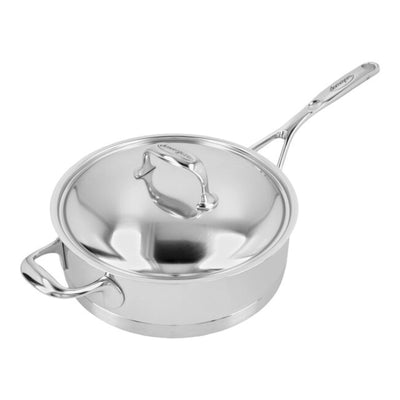 Demeyere Atlantis 7-Ply Stainless Steel Sauté Pan With Helper Handle And Lid, 5.7-Quart - Kitchen Universe