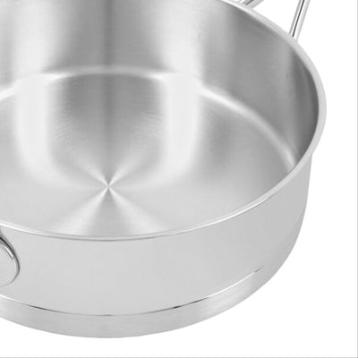 Demeyere Atlantis 7-Ply Stainless Steel Sauté Pan With Helper Handle And Lid, 5.7-Quart - Kitchen Universe