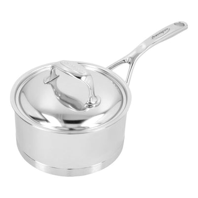 Demeyere Atlantis 7-Ply Stainless Steel Sauce Pan With Lid, 3.2-Quart - Kitchen Universe
