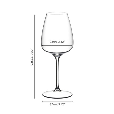 Riedel Grape@Riedel 2-Piece Crystal White Wine/Champagne Glass/Spritz Drinks Set, 18 Oz