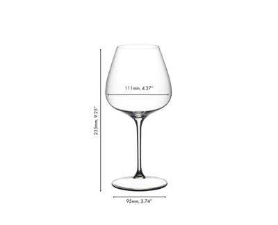 Riedel Grape@Riedel 4-Piece Crystal Pinot Noir/Nebbiolo/Aperitivo Wine Glass Set, 25 Oz