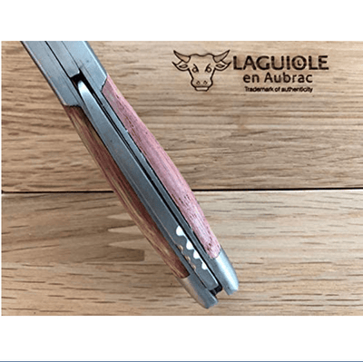 Laguiole en Aubrac Sommelier Corkscrew Wine Opener, Barrel Wood Red Tainted Handle - Kitchen Universe