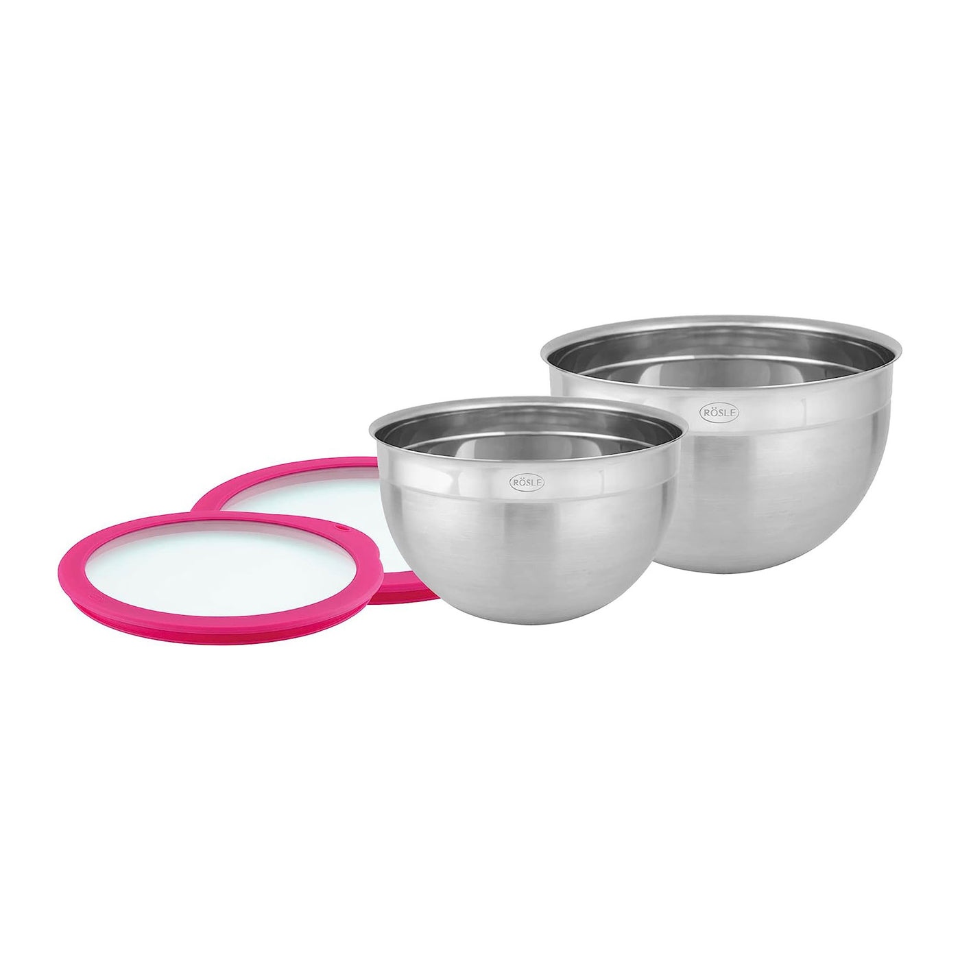 Rosle Deep Bowls Set with Air Tight Lids, Pink Charity Edition - Kitchen Universe