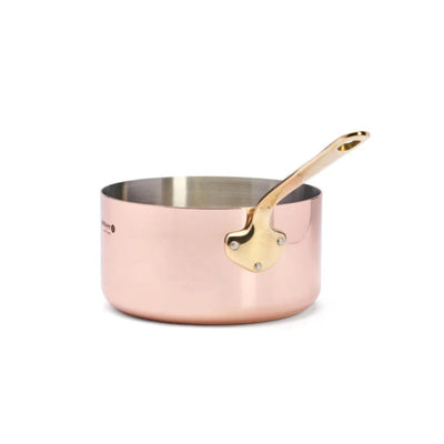 de Buyer Inocuivre Service Copper Saucepan with Brass handle, 3.7 qt - Kitchen Universe