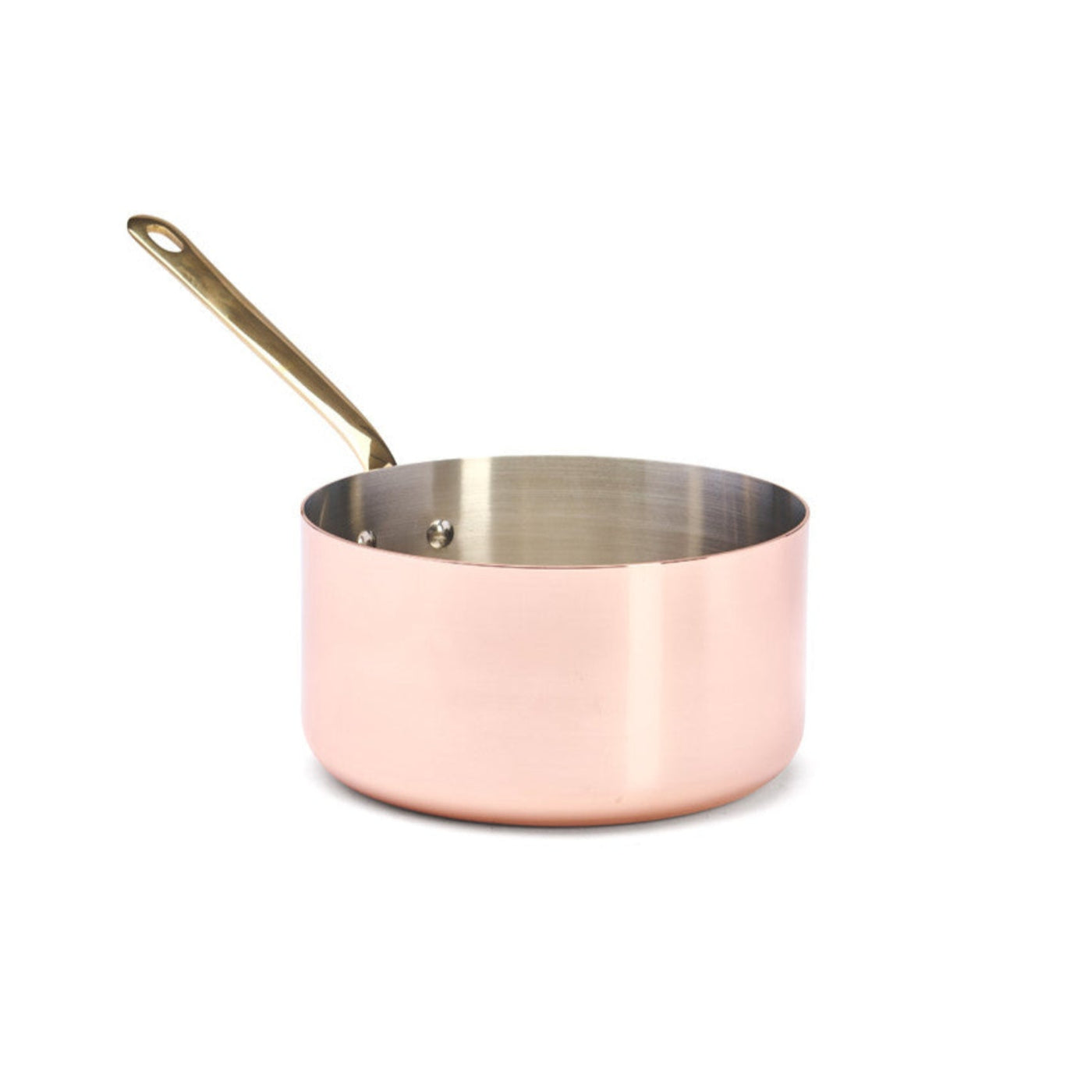 de Buyer Inocuivre Service Copper Saucepan with Brass handle, 3.7 qt - Kitchen Universe