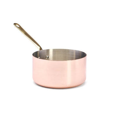 de Buyer Inocuivre Service Copper Saucepan with Brass handle, 3.7 qt - Kitchen Universe