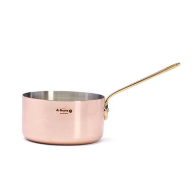 de Buyer Inocuivre Service Copper Saucepan with Brass Handle, 1.6 qt - Kitchen Universe