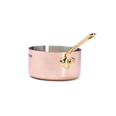 de Buyer Inocuivre Service Copper Saucepan with Brass Handle, 1.6 qt - Kitchen Universe