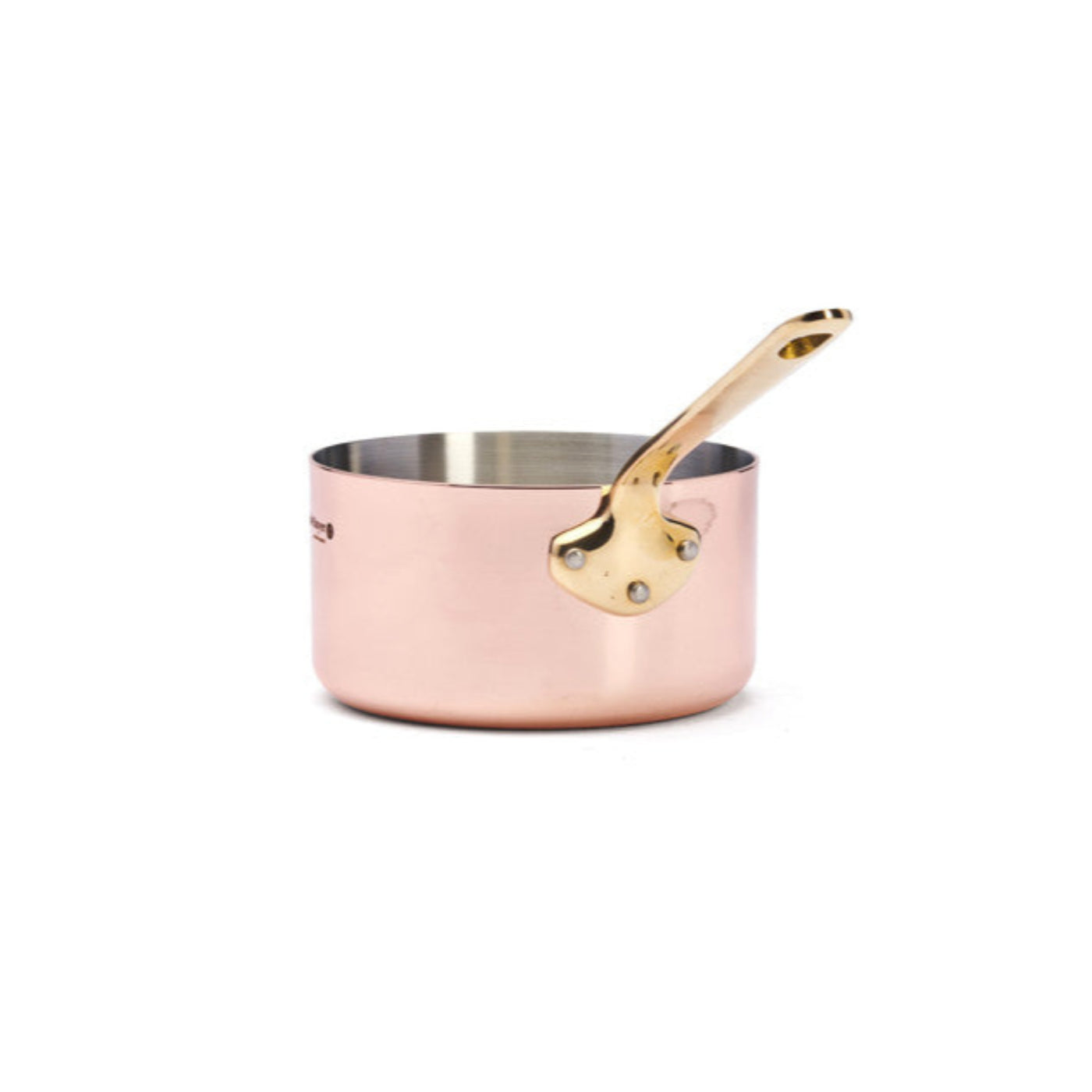 de Buyer Inocuivre Service Copper Saucepan with Brass Handles, 0.85 qt - Kitchen Universe
