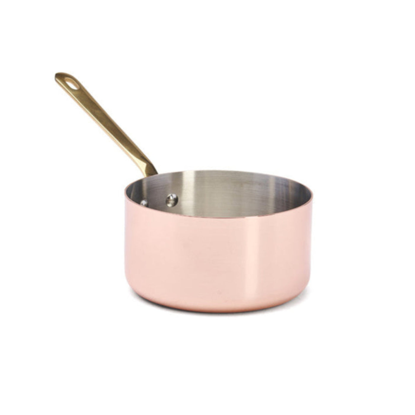de Buyer Inocuivre Service Copper Saucepan with Brass Handle, 1.6 qt - Kitchen Universe