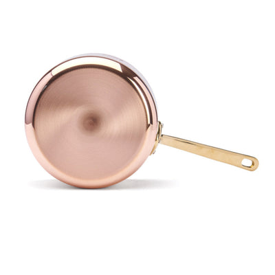 de Buyer Inocuivre Service Copper Saucepan with Brass handle, 3.7 qt - Kitchen Universe