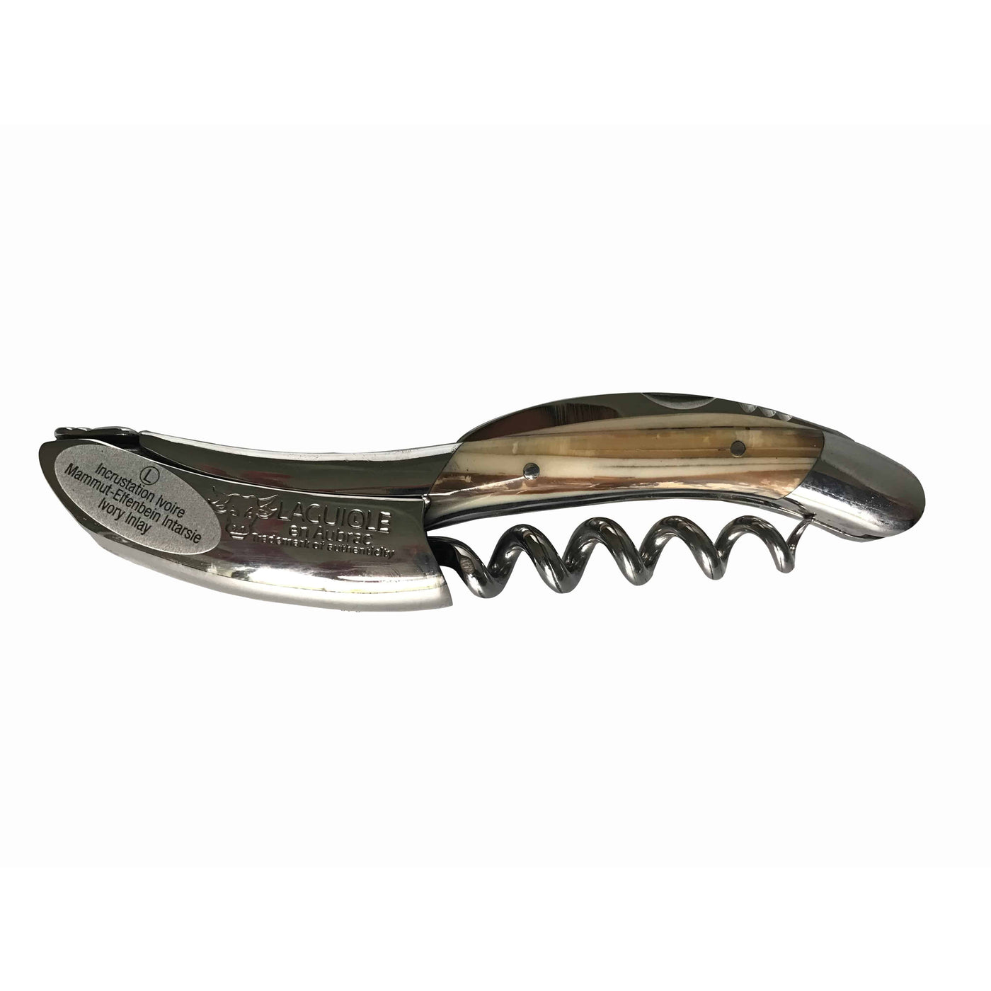 Laguiole en Aubrac Deluxe Sommelier Waiter's Corkscrew with Black Artic Handle - Kitchen Universe