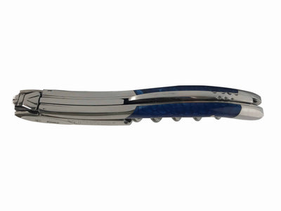 Laguiole en Aubrac Deluxe Sommelier Waiter's Corkscrew with Juma Blue Handle - Kitchen Universe