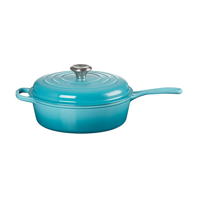 Le Creuset Signature Enameled Cast Iron Cassadou With Lid, 3.75-Quart, Caribbean - Kitchen Universe