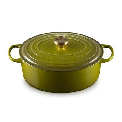 Le Creuset Signature Enameled Cast Iron Oval Dutch Oven, 6.75-Quart, Olive - Kitchen Universe