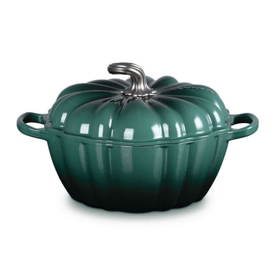 Le Creuset Figural Pumpkin Cocotte 4-Quart, Artichaut & SS Figural Knob - Kitchen Universe