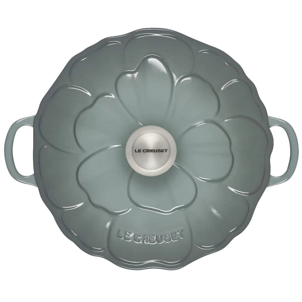 Le Creuset Signature Enameled Cast Iron Flower Braiser, 2.25-Quart, Sea Salt - Kitchen Universe