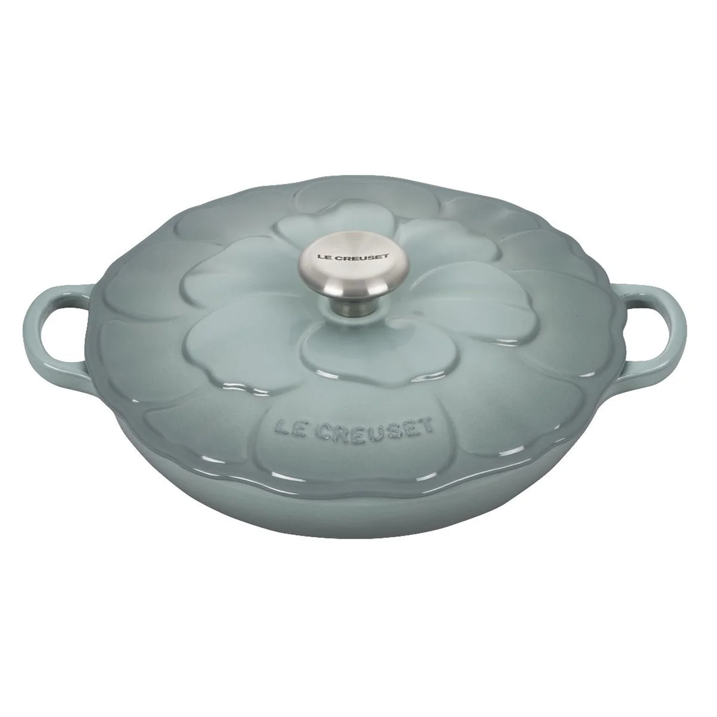 Le Creuset Signature Enameled Cast Iron Flower Braiser, 2.25-Quart, Sea Salt - Kitchen Universe