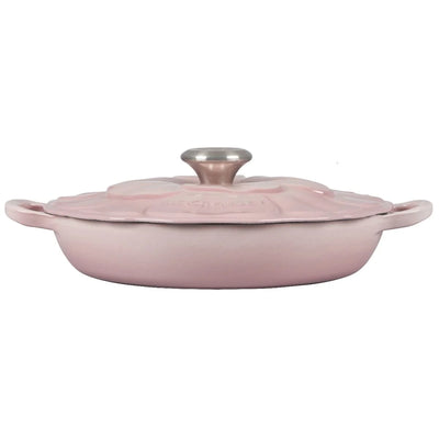 Le Creuset Signature Enameled Cast Iron Flower Braiser, 2.25-Quart, Shell Pink - Kitchen Universe