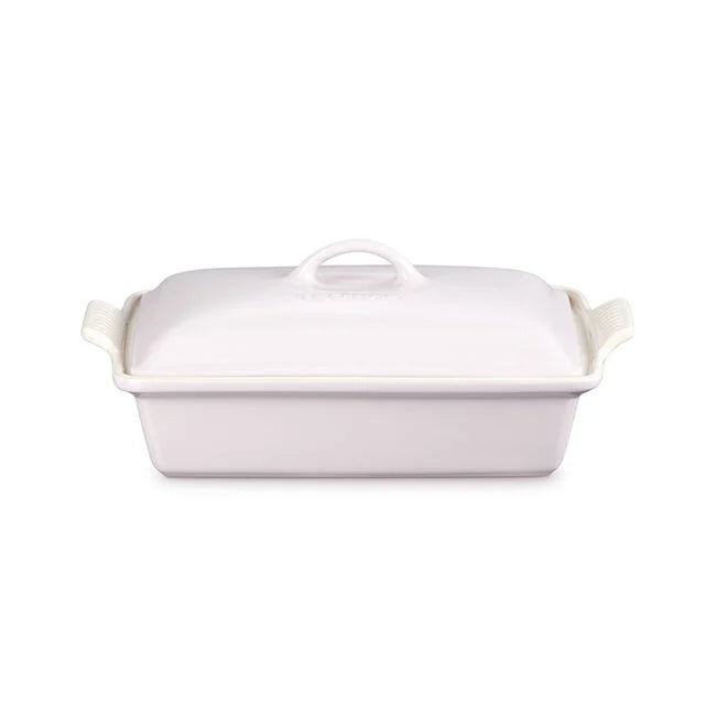 Le Creuset Heritage Stoneware Rectangular Casserole With Lid, 4-Quart, Shallot - Kitchen Universe