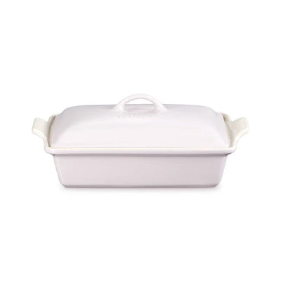 Le Creuset Heritage Stoneware Rectangular Casserole With Lid, 4-Quart, Shallot - Kitchen Universe