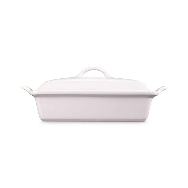 Le Creuset Heritage Stoneware Rectangular Casserole With Lid, 4-Quart, Shallot - Kitchen Universe