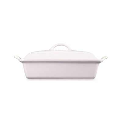Le Creuset Heritage Stoneware Rectangular Casserole With Lid, 4-Quart, Shallot - Kitchen Universe