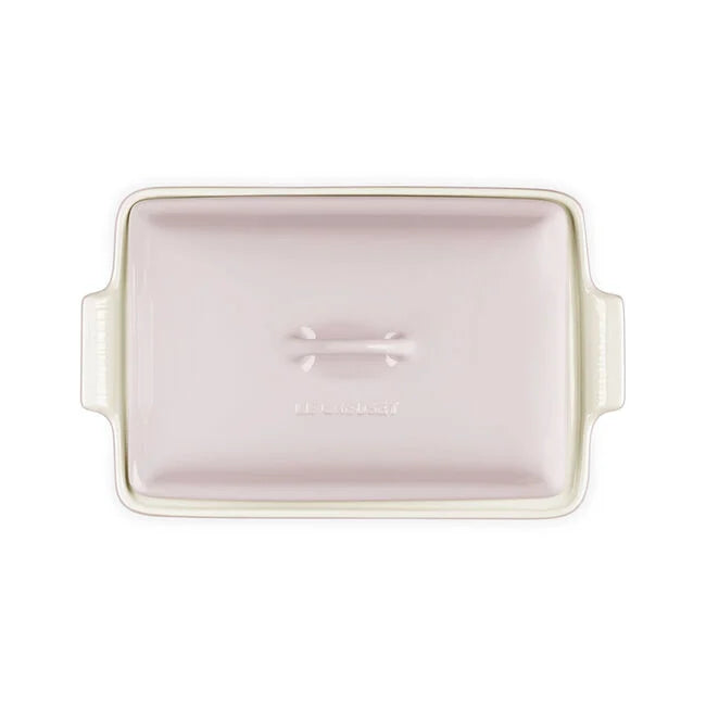 Le Creuset Heritage Stoneware Rectangular Casserole With Lid, 4-Quart, Shallot - Kitchen Universe