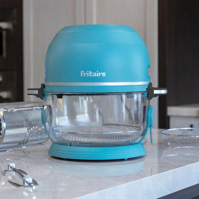 Fritaire Self-Cleaning Glass Bowl Air Fryer, 5-Qt, Sage Green - Kitchen Universe