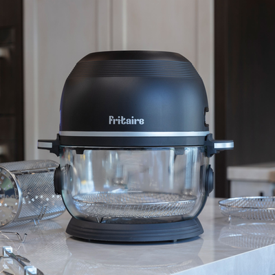 Fritaire Self-Cleaning Glass Bowl Air Fryer, 5-Qt, Black - Kitchen Universe