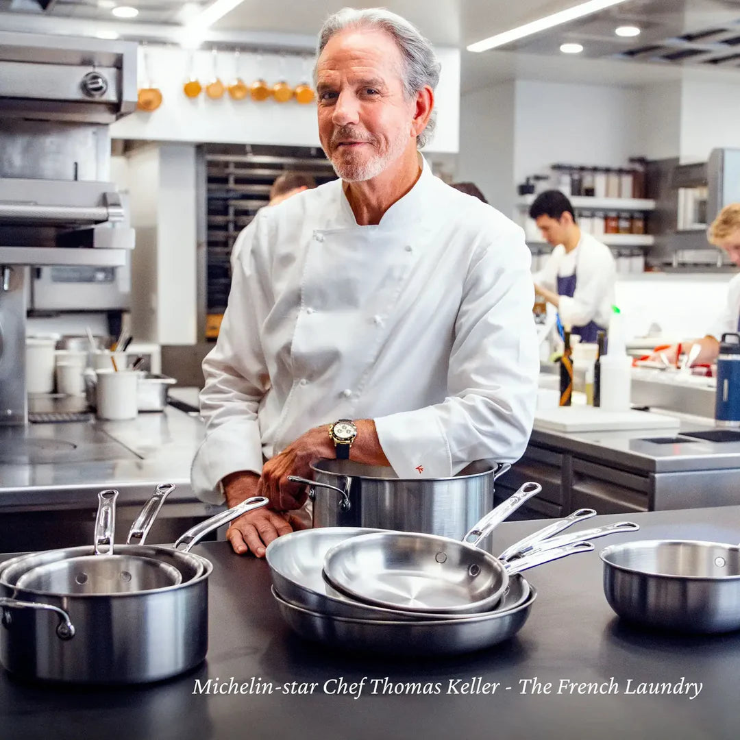 Hestan Thomas Keller Insignia Commercial Clad Stainless Steel Skillet, 12.5-in