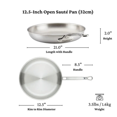 Hestan Thomas Keller Insignia Commercial Clad Stainless Steel Skillet, 12.5-in