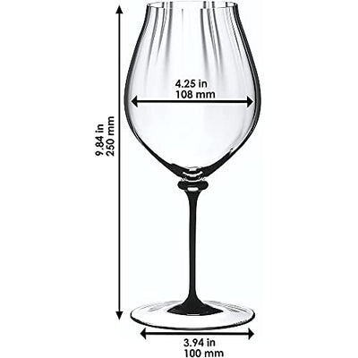 Riedel 2-Piece Set Fatto A Mano Performance Champagne Glass, Black Stem, 29.2 Oz - Kitchen Universe