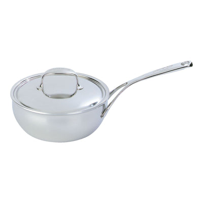 Demeyere Atlantis Conic 7-Ply Stainless Steel Sauté Pan/Saucier With Lid, 3.5-Quart - Kitchen Universe