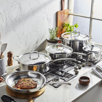 Demeyere Atlantis 7-Ply Stainless Steel 9-Piece Cookware Set - Kitchen Universe