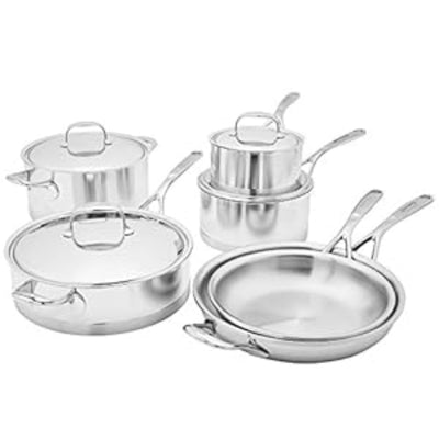 Demeyere Atlantis 7-Ply Stainless Steel 10-Piece Cookware Set - Kitchen Universe