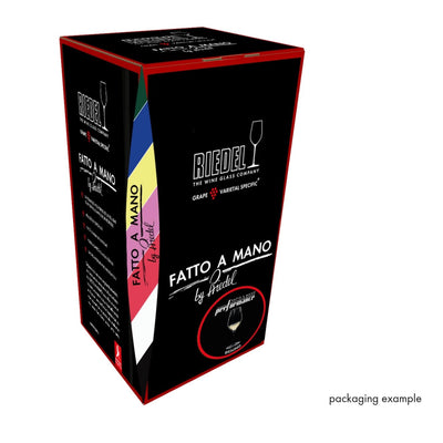 Riedel Fatto A Mano Riesling Wine Glass with Black Stem, 22 Oz